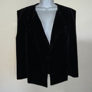 THIERRY MUGLER Black Velvet Sleeveless Top